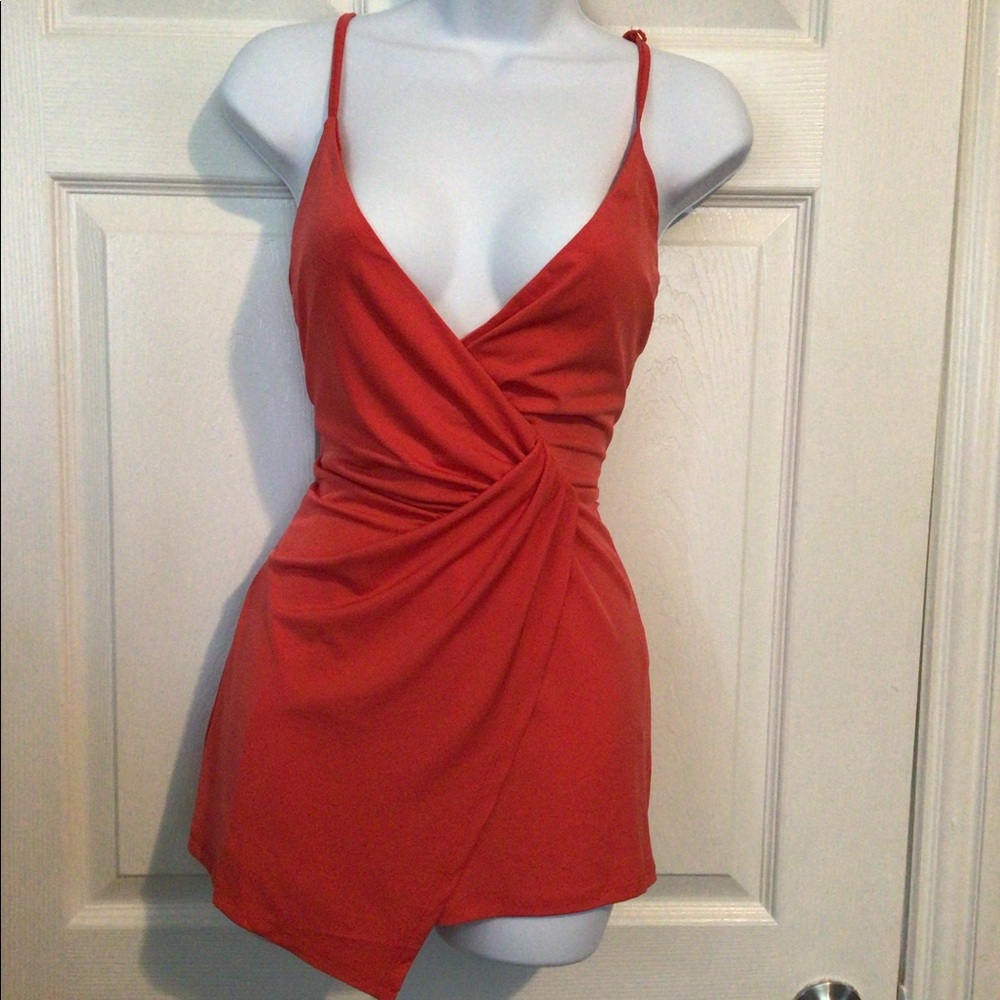 Fashion nova red romper